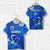 Custom Manu Samoa Rugby T Shirt Unique Vibes Full Blue, Custom Text and Number Unisex Blue - Polynesian Pride