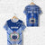 Custom Manu Samoa Rugby T Shirt Creative Style Full Blue, Custom Text and Number - Polynesian Pride