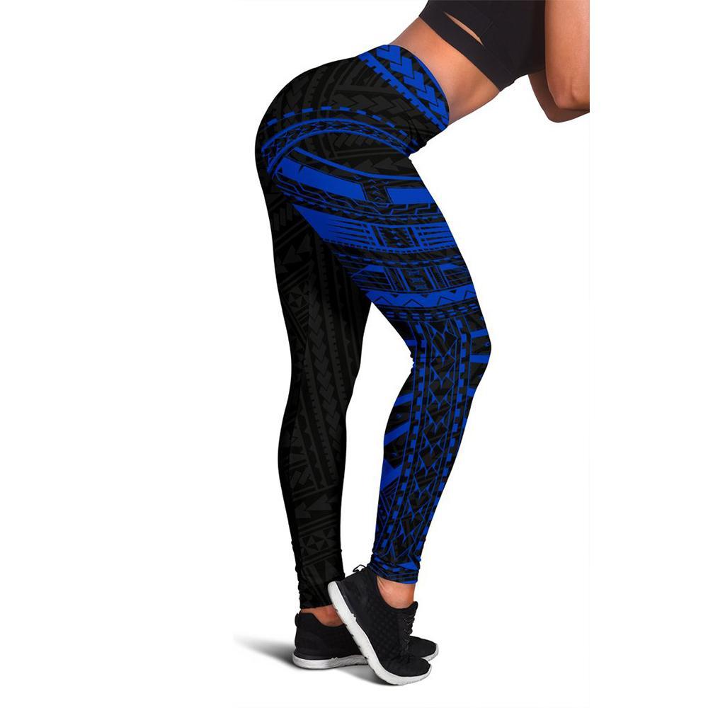 Micronesia Rising Leggings (Blue) A16 Blue - Polynesian Pride