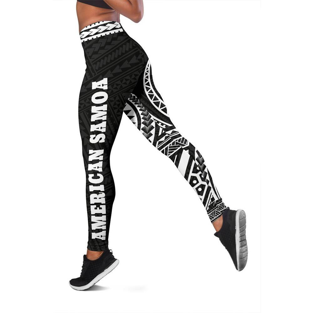 American Samoa 1st Leggings (White) A6 - Polynesian Pride