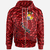 Tonga Zip Hoodie Tapa Patterns With Bamboo Unisex Red - Polynesian Pride