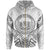 Hawaii Zip Hoodie Hawaii Seal Tribal Patterns Unisex White - Polynesian Pride