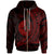 Yap State Zip Hoodie Red Wings Style Unisex Black - Polynesian Pride