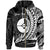 Yap State Zip Hoodie White Custom Wings Style Unisex Black - Polynesian Pride