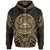 American Samoa Zip Hoodie American Samoa Seal Gold Tribal Patterns Unisex White - Polynesian Pride