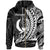 Pohnpei State Zip Hoodie White Wings Style Unisex Black - Polynesian Pride