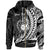 Samoa Zip Hoodie Custom White Wings Style Unisex Black - Polynesian Pride