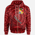 Tonga Zip Hoodie Ohonua Tapa Patterns With Bamboo Unisex Red - Polynesian Pride