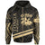 Tonga Zip Hoodie In My Heart Style Gold Polynesian Patterns Unisex Black - Polynesian Pride