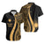 Marshall Islands Short Sleeve Shirts - Gold Polynesian Tentacle Tribal Pattern Unisex Gold - Polynesian Pride