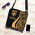 Fiji Custom Personalised Boho Handbag - Gold Polynesian Tentacle Tribal Pattern Boho Handbag One Size Gold - Polynesian Pride