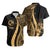 Tonga Short Sleeve Shirts - Gold Polynesian Tentacle Tribal Pattern Unisex Gold - Polynesian Pride