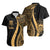 Tuvalu Short Sleeve Shirts - Gold Polynesian Tentacle Tribal Pattern Unisex Gold - Polynesian Pride