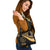 Palau Shoulder Handbag - Gold Polynesian Tentacle Tribal Pattern Crest - Polynesian Pride