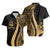 Vanuatu Custom Personalised Short Sleeve Shirts - Gold Polynesian Tentacle Tribal Pattern Unisex Gold - Polynesian Pride