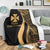 Wallis And Futuna Premium Blanket - Gold Polynesian Tentacle Tribal Pattern - Polynesian Pride