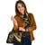 American Samoa Shoulder Handbag - Gold Polynesian Tentacle Tribal Pattern - Polynesian Pride