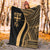 Fiji Premium Blanket - Gold Polynesian Tentacle Tribal Pattern - Polynesian Pride