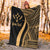 Kosrae Custom Personalised Premium Blanket - Gold Polynesian Tentacle Tribal Pattern - Polynesian Pride