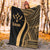 Kosrae Premium Blanket - Gold Polynesian Tentacle Tribal Pattern - Polynesian Pride