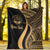 Marshall Islands Custom Personalised Premium Blanket - Gold Polynesian Tentacle Tribal Pattern Crest - Polynesian Pride