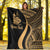 New Caledonia Custom Personalised Premium Blanket - Gold Polynesian Tentacle Tribal Pattern Crest - Polynesian Pride