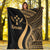 Kosrae Premium Blanket - Gold Polynesian Tentacle Tribal Pattern - Polynesian Pride