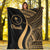 Chuuk Premium Blanket - Gold Polynesian Tentacle Tribal Pattern - Polynesian Pride