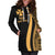 Wallis And Futuna Women's Hoodie Dress - Gold Polynesian Tentacle Tribal Pattern - Polynesian Pride