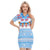 Fiji Polynesian Polo Dress Fijian Tropical Flowers LT13 Blue - Polynesian Pride