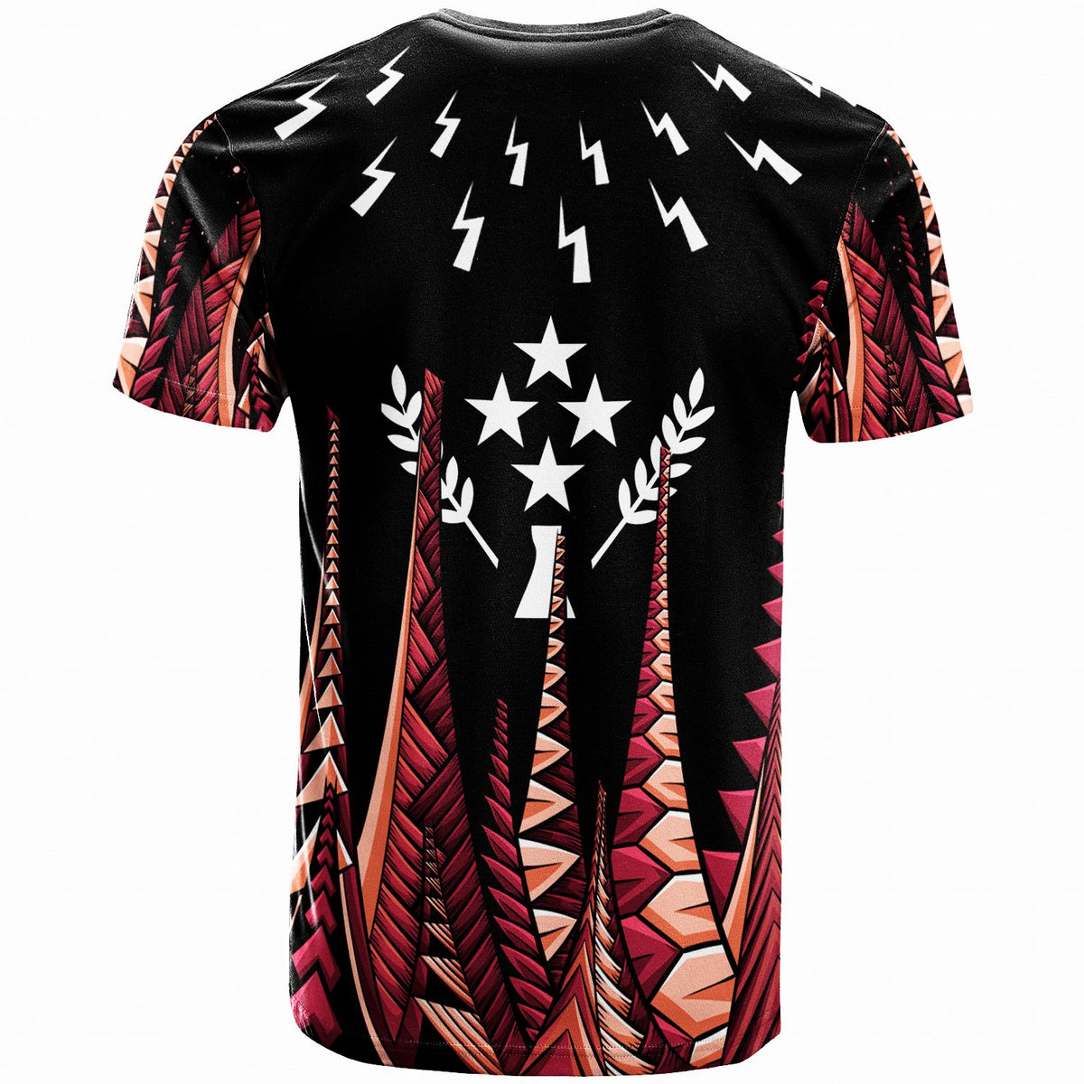 Kosrae T Shirt Thunder Bolt Seamless Pattern Violet Color - Polynesian Pride
