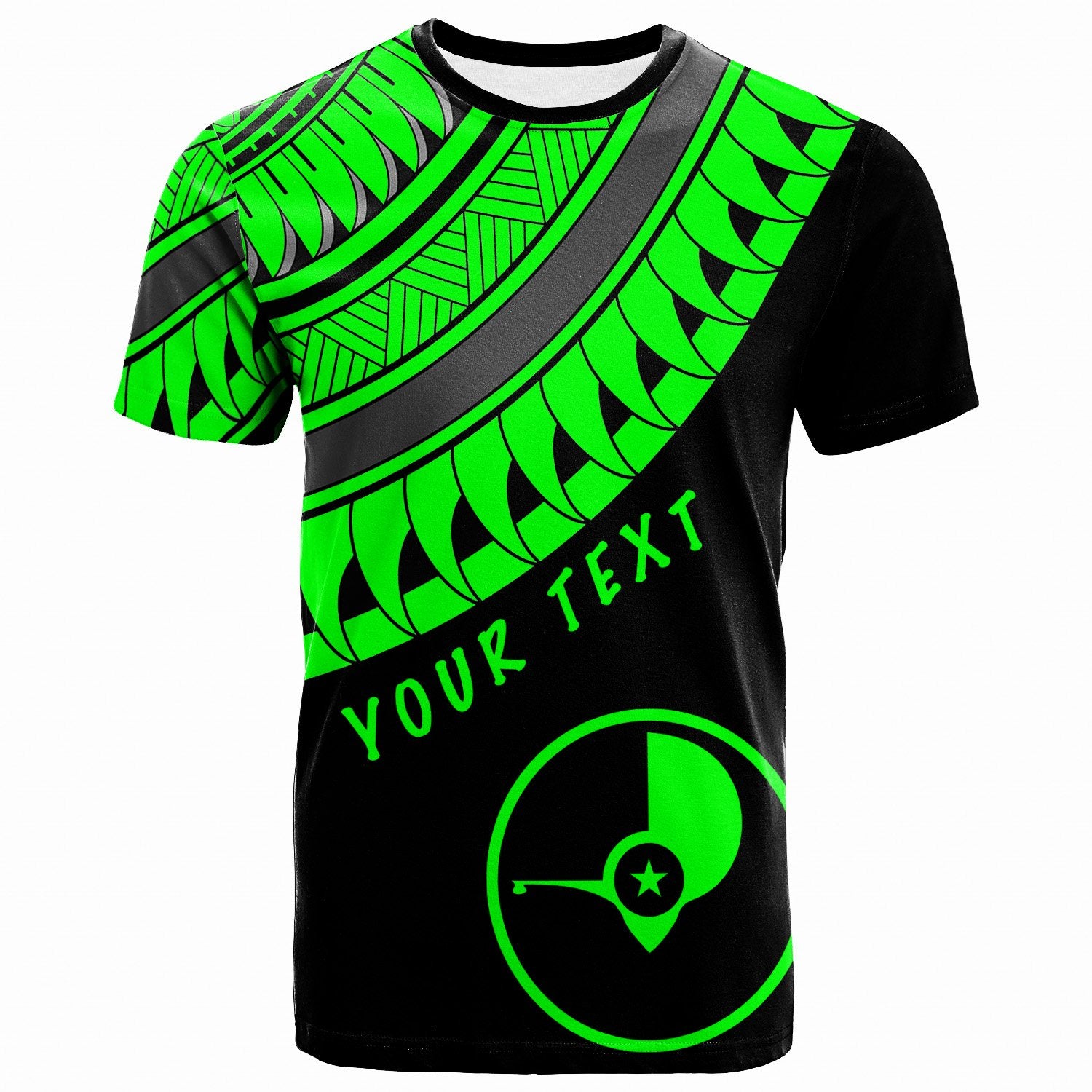 Yap Custom T Shirt Ginger Lei Green Pattern Unisex Green - Polynesian Pride