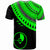 Yap Custom T Shirt Ginger Lei Green Pattern - Polynesian Pride