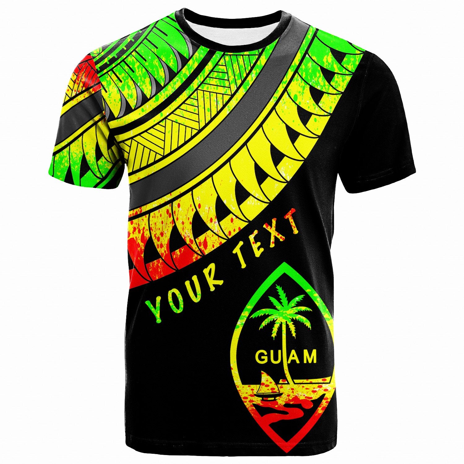 Guam Custom T Shirt Ginger Lei Pattern Reggae Unisex Reggae - Polynesian Pride