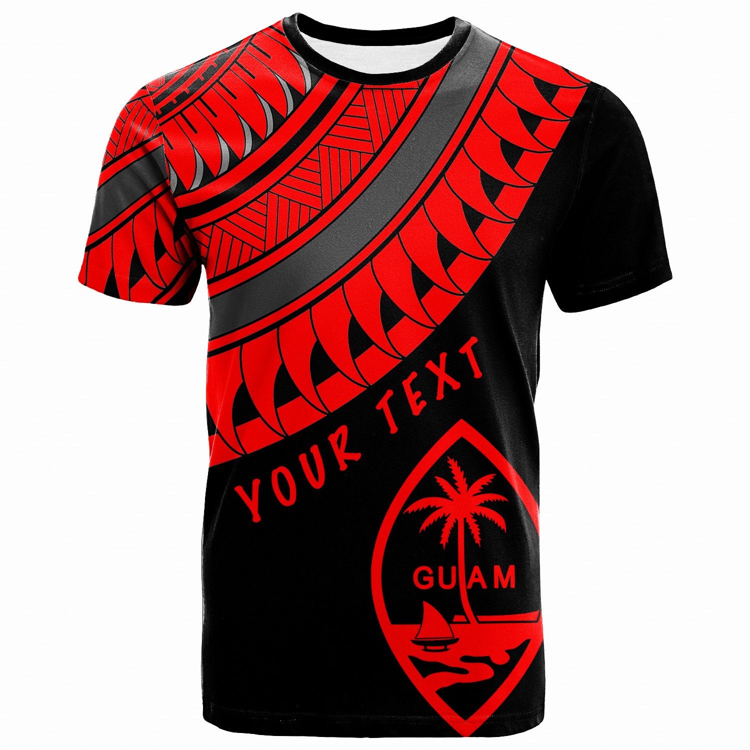 Guam Custom T Shirt Ginger Lei Pattern Red Unisex Red - Polynesian Pride