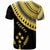 Kosrae Custom T Shirt Ginger Lei Gold Pattern - Polynesian Pride