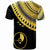 Yap Custom T Shirt Ginger Lei Gold Pattern - Polynesian Pride