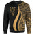 Fiji Sweatshirt - Gold Polynesian Tentacle Tribal Pattern Crest Unisex Gold - Polynesian Pride