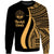 Marshall Islands Sweatshirt - Gold Polynesian Tentacle Tribal Pattern Crest Unisex Gold - Polynesian Pride