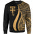 Fiji Sweatshirt - Gold Polynesian Tentacle Tribal Pattern Unisex Gold - Polynesian Pride