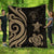 Niue Premium Quilt - Gold Tentacle Turtle Gold - Polynesian Pride