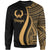 Pohnpei Sweatshirt - Gold Polynesian Tentacle Tribal Pattern Unisex Gold - Polynesian Pride