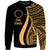 Cook Islands Sweatshirt - Gold Polynesian Tentacle Tribal Pattern Unisex Gold - Polynesian Pride