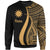 Nauru Sweatshirt - Gold Polynesian Tentacle Tribal Pattern Unisex Gold - Polynesian Pride