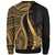 New Caledonia Sweatshirt - Gold Polynesian Tentacle Tribal Pattern Crest - Polynesian Pride