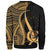 Pohnpei Custom Personalised Sweatshirt - Gold Polynesian Tentacle Tribal Pattern - Polynesian Pride