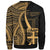 Fiji Sweatshirt - Gold Polynesian Tentacle Tribal Pattern - Polynesian Pride