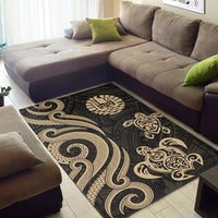 Tahiti Area Rug - Gold Tentacle Turtle - Polynesian Pride