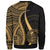 Palau Sweatshirt - Gold Polynesian Tentacle Tribal Pattern Crest - Polynesian Pride