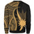 Nauru Sweatshirt - Gold Polynesian Tentacle Tribal Pattern - Polynesian Pride